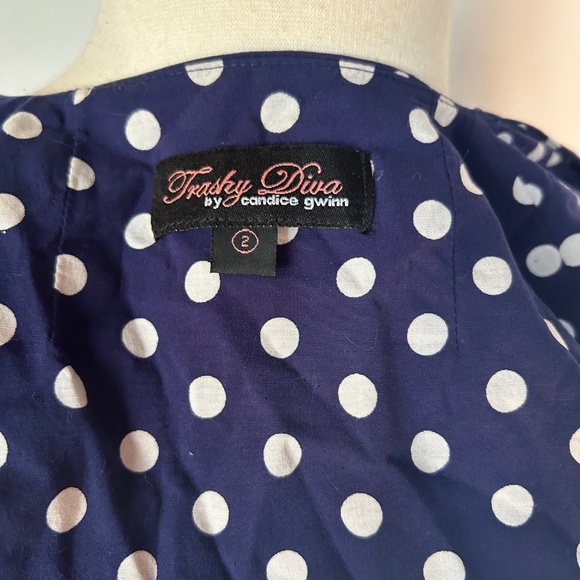 Trashy Diva Blue Dots Top and Shirts - Picture 8 of 9